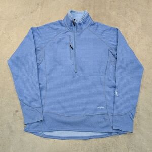 Patagonia R1 Flash Pullover Womens L USA Made Blue 1/4 Zip